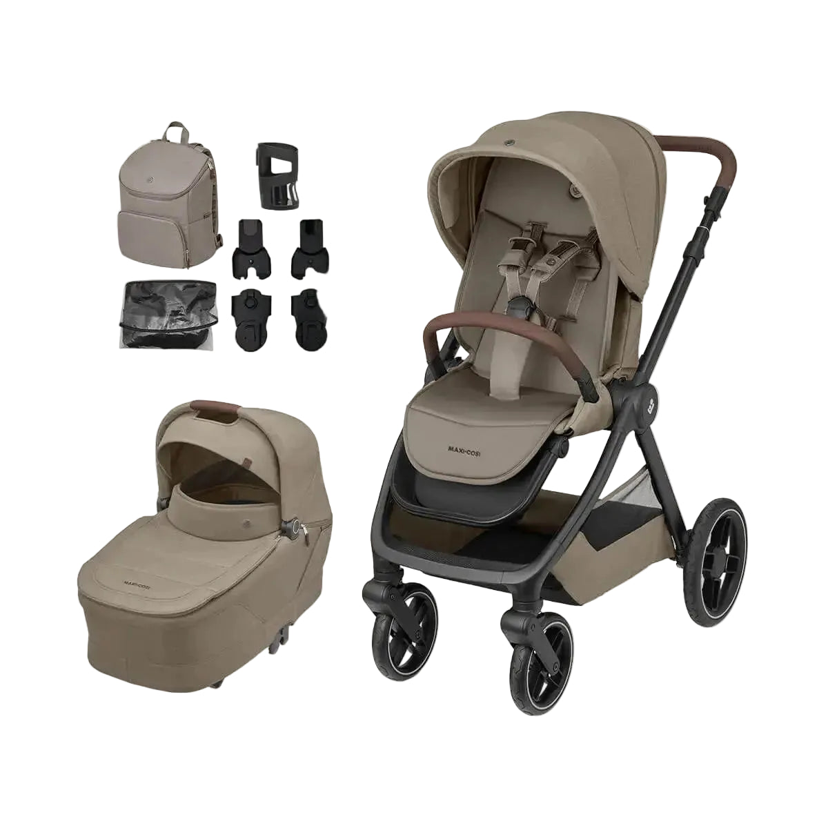 Maxi Cosi Oxford Stroller and Sense Bassinet Twillic Truffle | ETA 7 Feb