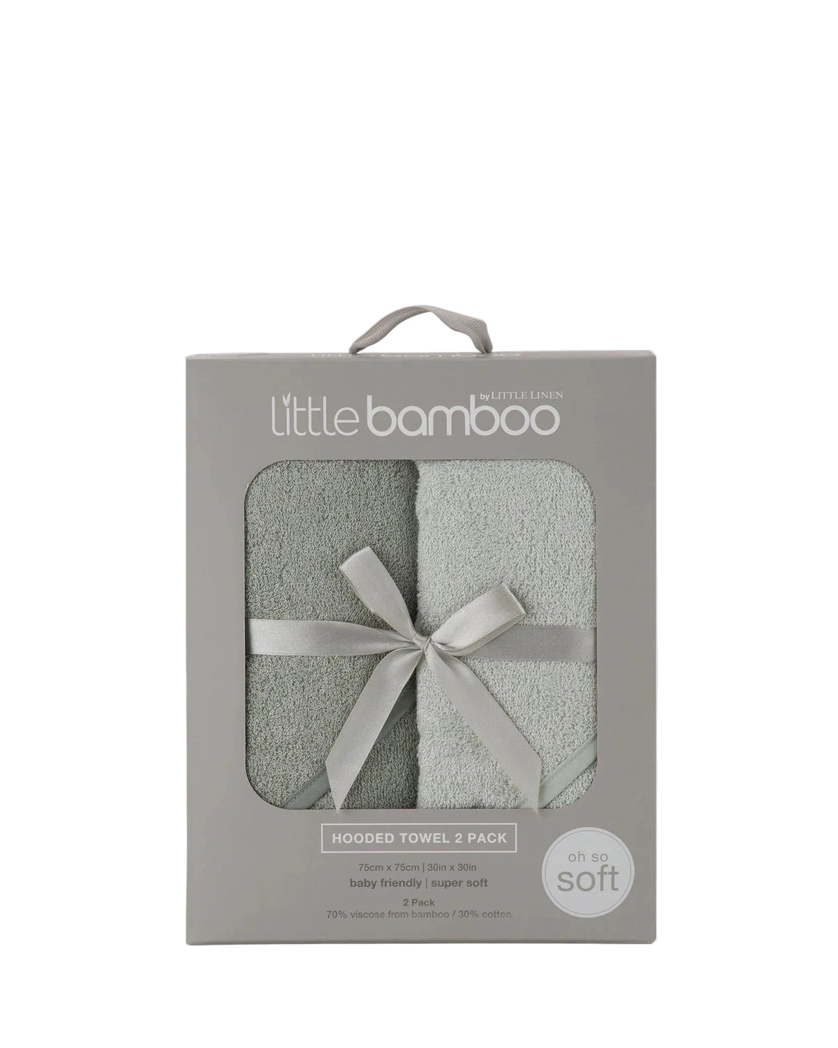 Little Bamboo Baby Hooded Towel 2PK - Turtle Bay