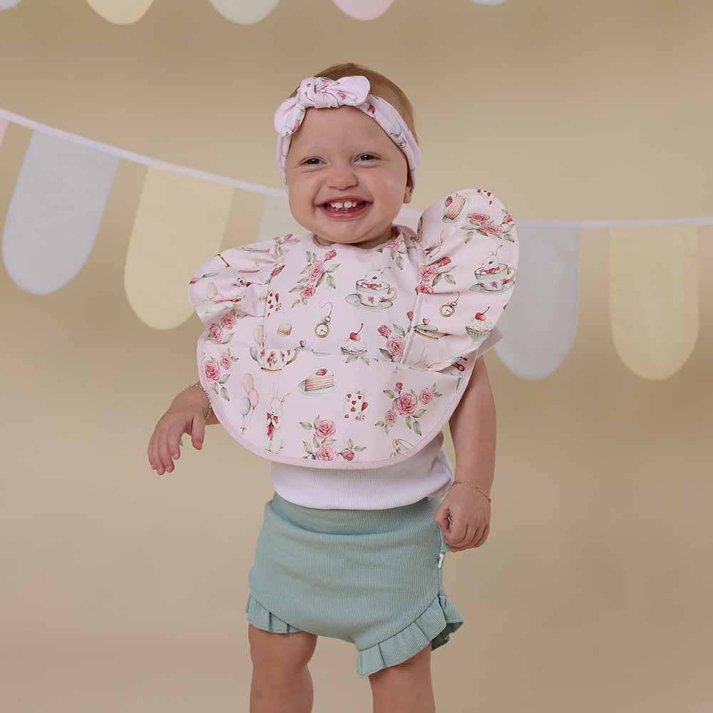 Snuggle Hunny - Alice’s Tea Party Frill Snuggle Bib