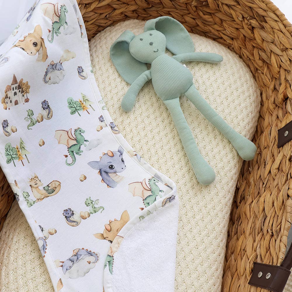 Snuggle Hunny - Dragon Organic Cotton Burp Cloth