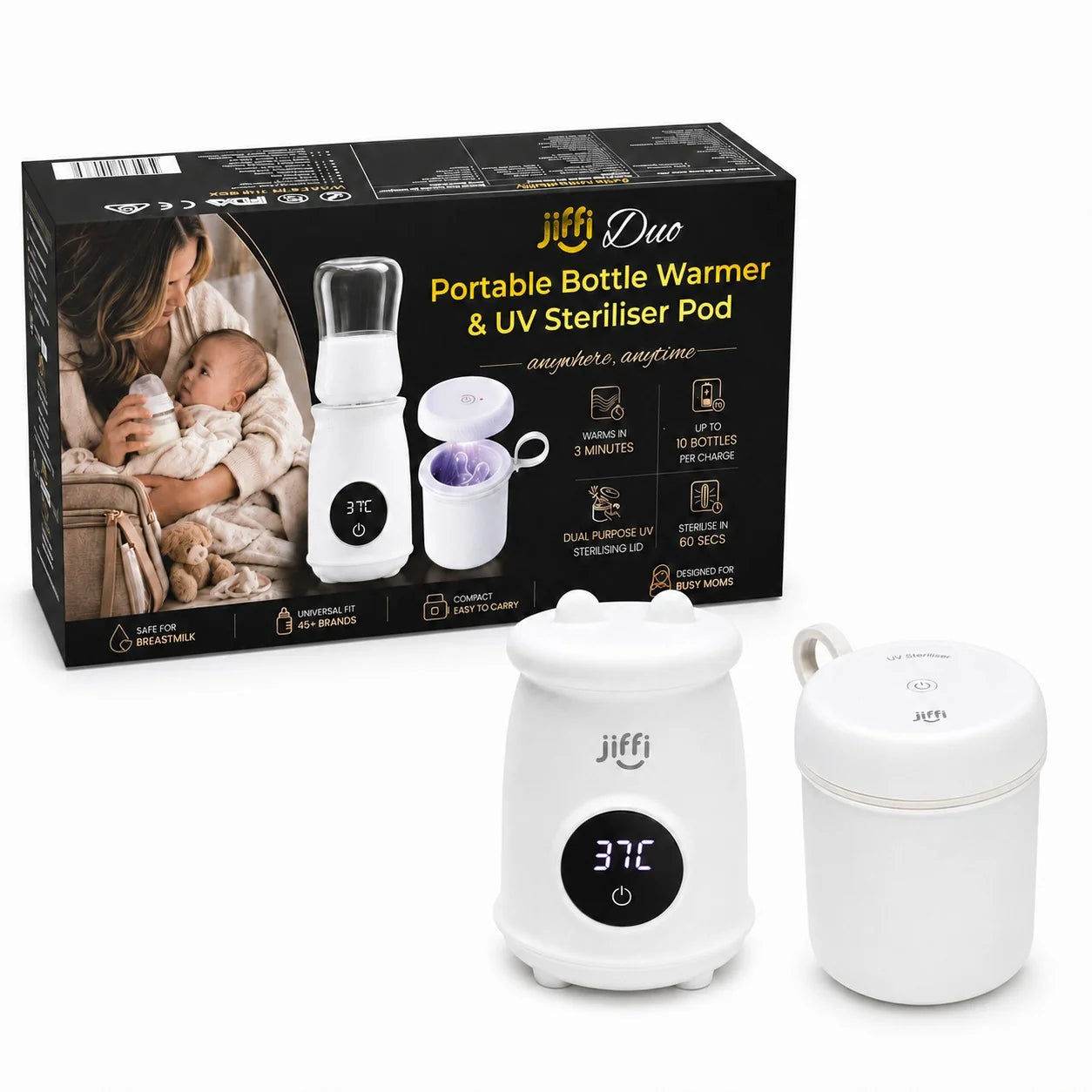 Jiffi DUO Portable Warmer and Sterilising Pod