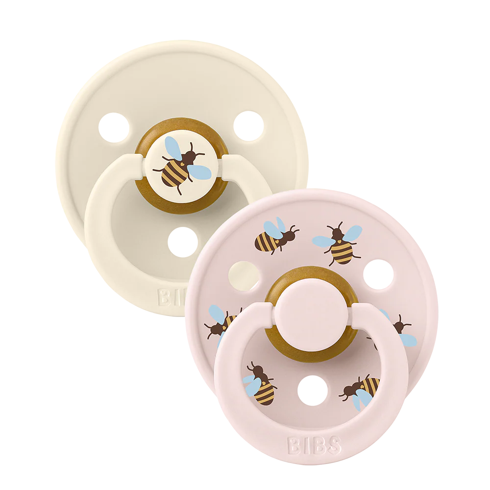 BIBS STUDIO Colour Dummies 2 Pack Bumblebee - Ivory/Petal