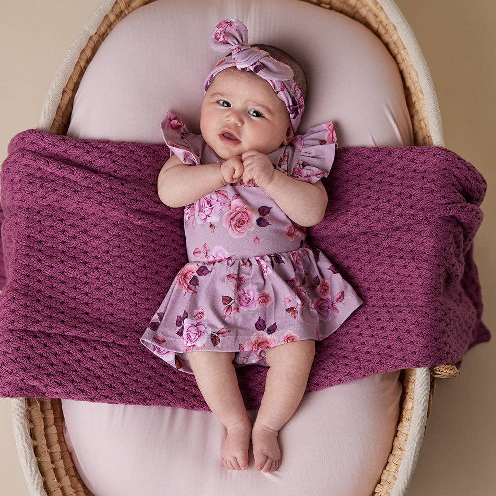 Snuggle Hunny - Blossom Short Sleeve Organic Dress - 0-3 Months (000)