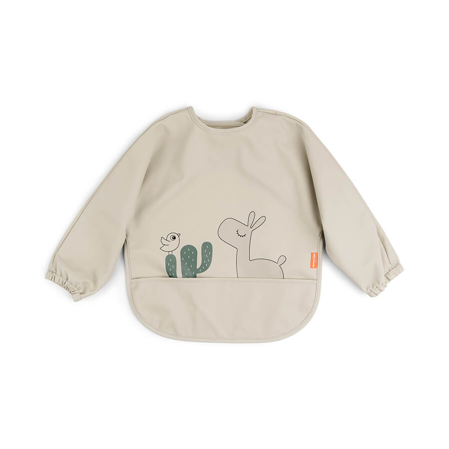 Done by Deer Bib Sleeved Pocket-Lalee Sand - Tiny Tots Baby Store 
