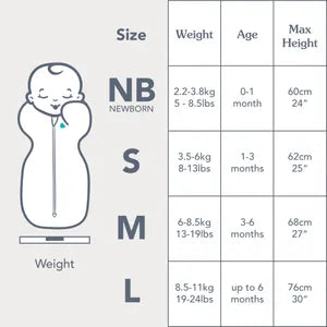 Love To Dream Original Swaddle Up 1.0 Tog Olive Moon Small