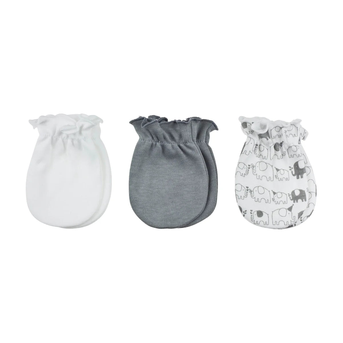 Playette 3 Pack Newborn Elephant Mittens