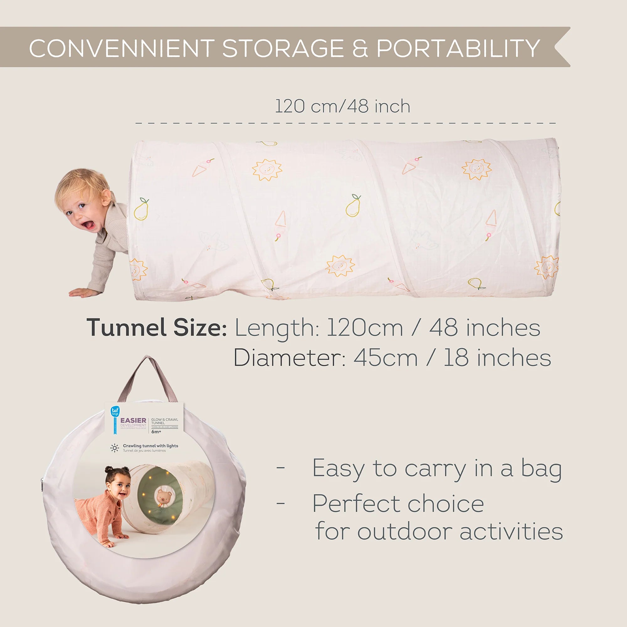 Taf Toys Glow & Go Tunnel 6M+