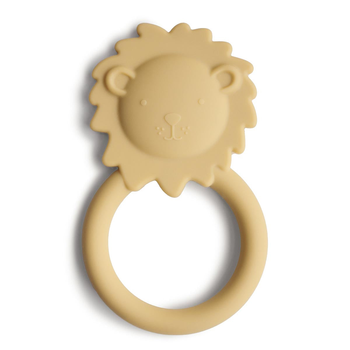 Mushie Lion Teether-Pale Daffodil - Tiny Tots Baby Store