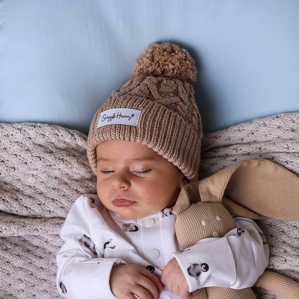 Snuggle Hunny - Hazelnut Organic Baby Knit Beanie - M