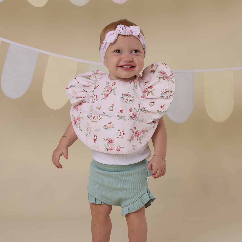 Snuggle Hunny - Alice’s Tea Party Frill Snuggle Bib