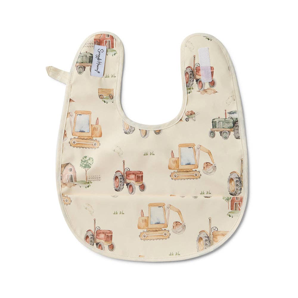 Snuggle Hunny - Diggers & Tractors Snuggle Bib