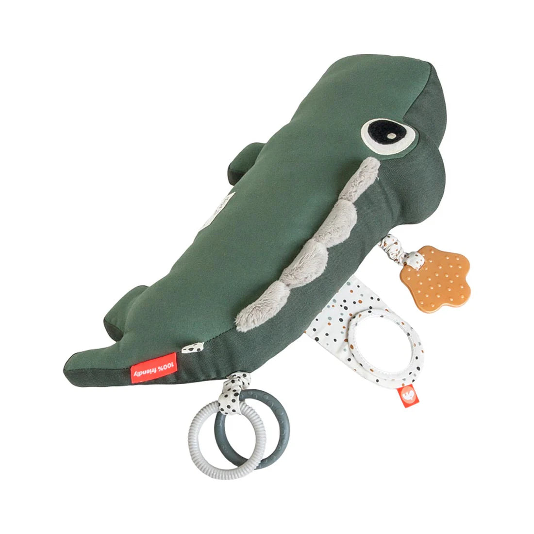 Done by Deer Croco Tummy Time Activity Toy POWDER