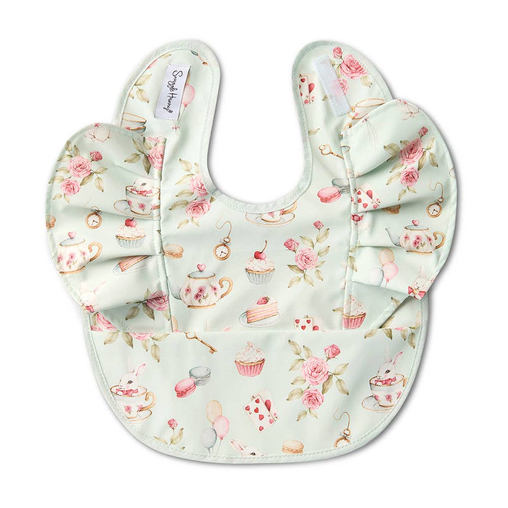 Snuggle Hunny - White Rabbit Frill Snuggle Bib