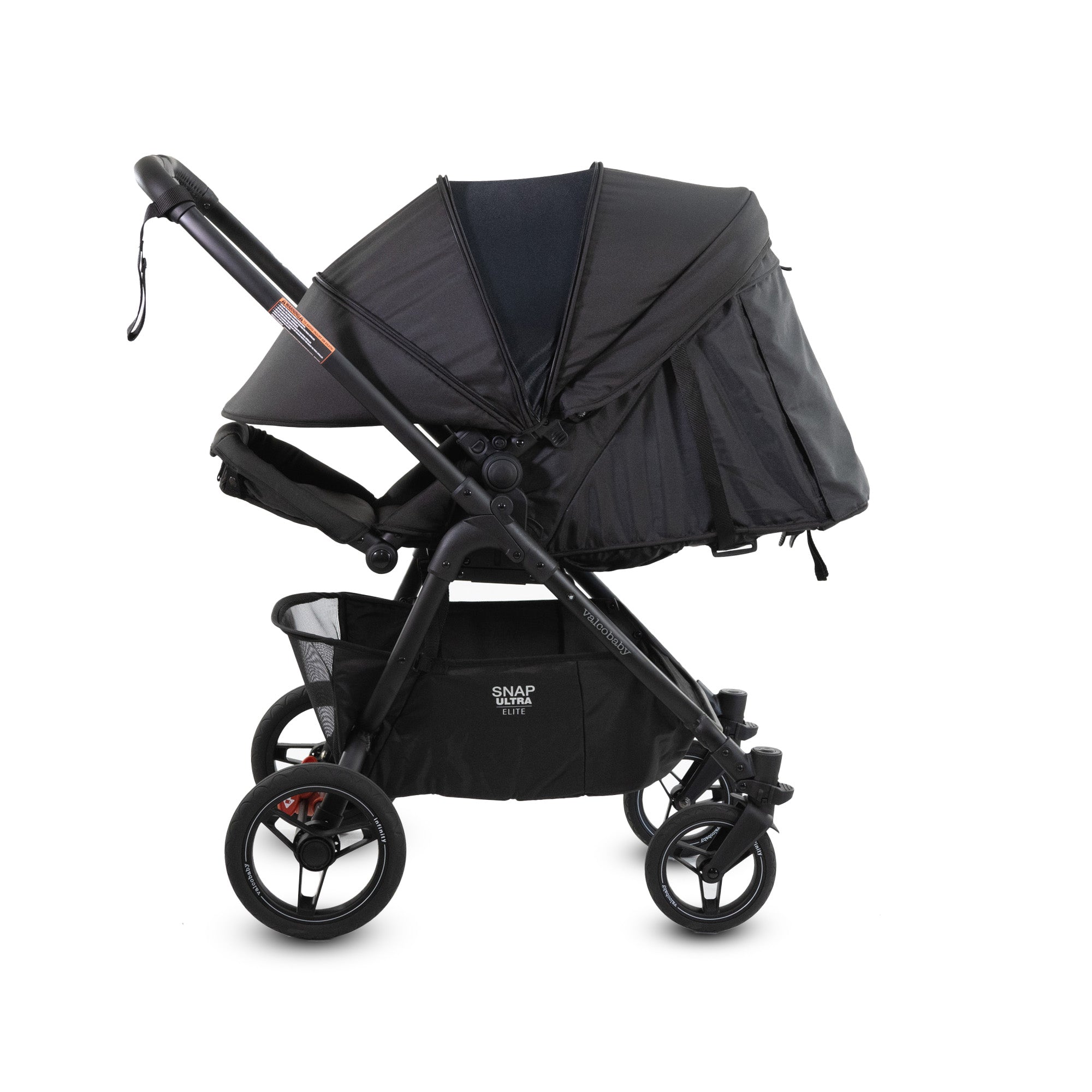 Valcobaby Snap ultra elite Liquorice | Free Cup Holder & Parent Organiser - Tiny Tots Baby Store