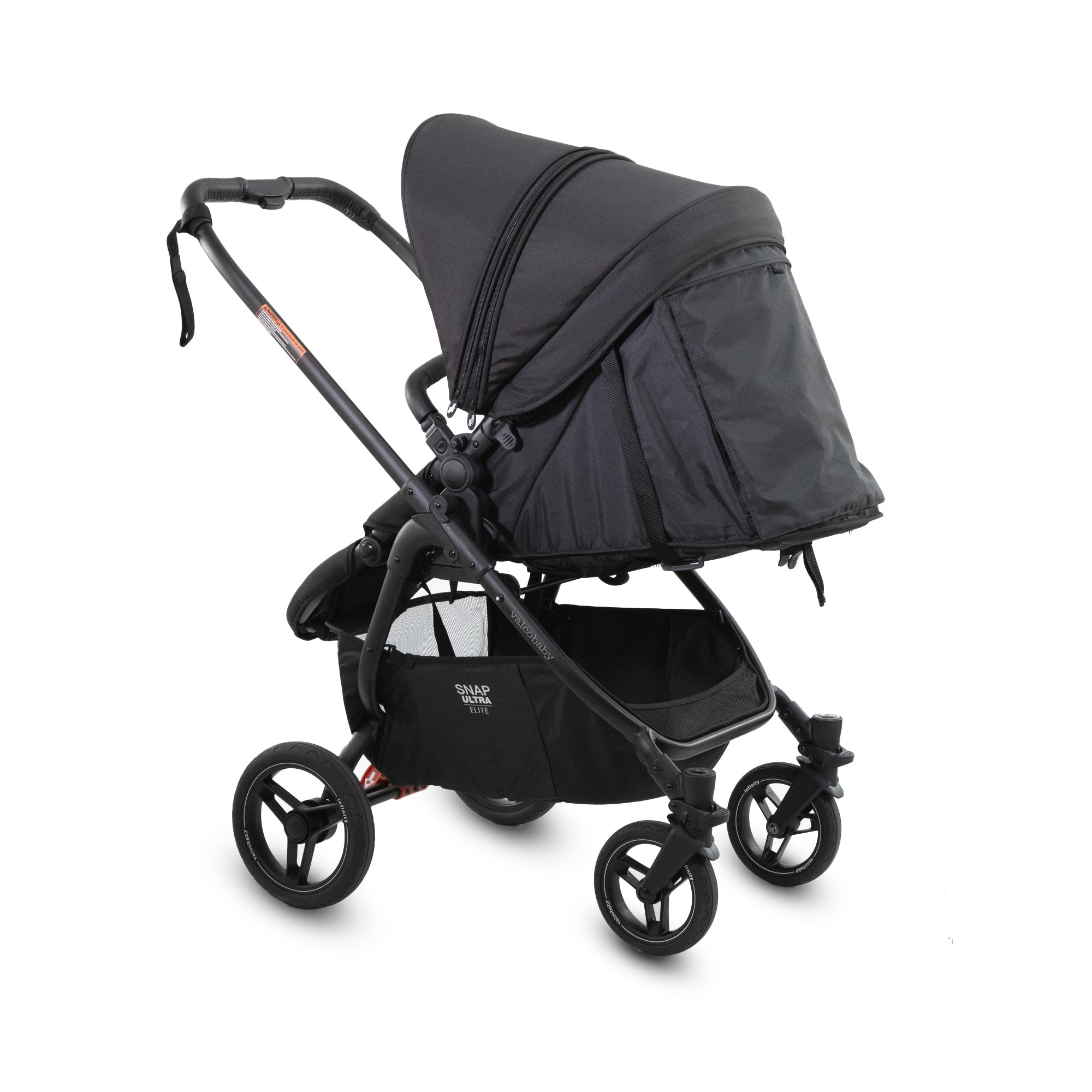 Valcobaby Snap ultra elite Liquorice | Free Cup Holder & Parent Organiser - Tiny Tots Baby Store