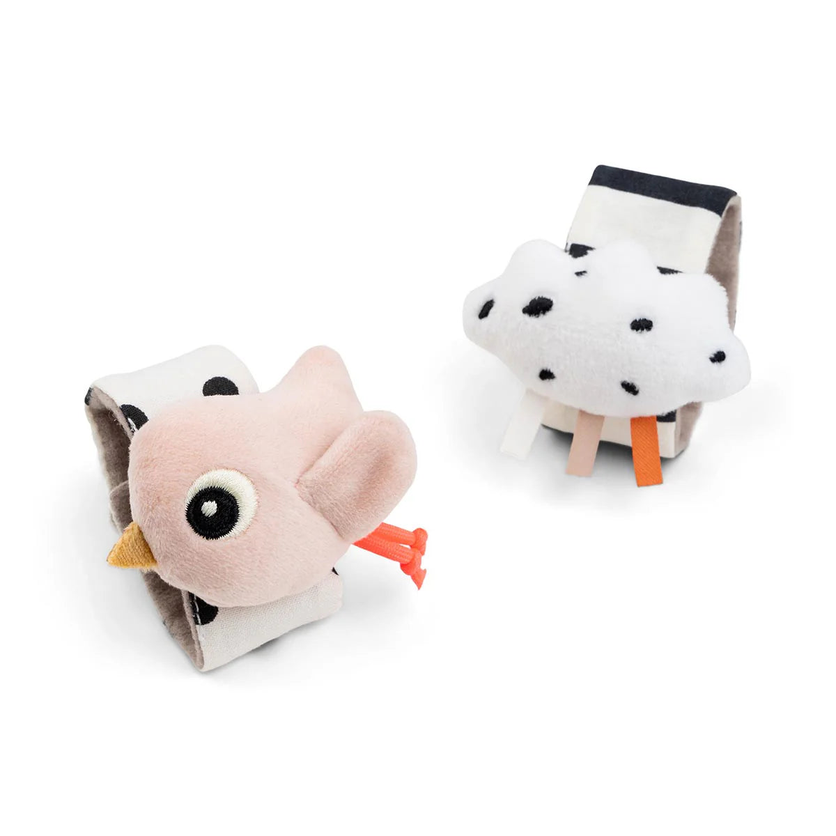 Done by Deer Wrist Rattle 2 Piece Set POWDER - Tiny Tots Baby Store