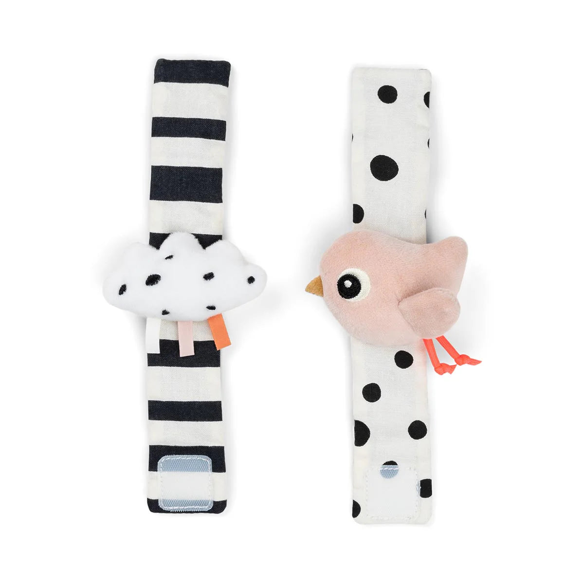 Done by Deer Wrist Rattle 2 Piece Set POWDER - Tiny Tots Baby Store