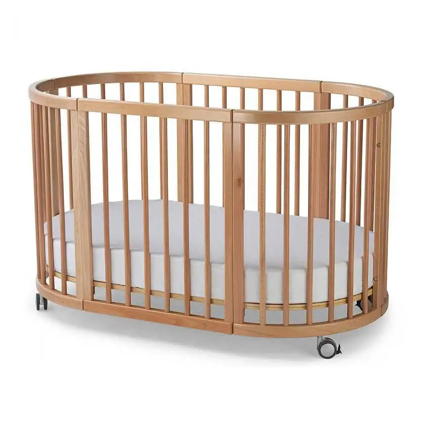 Oval wooden Lolli Sprout Cot with wheels, Toshi Baby European Beech Wood baby strollers