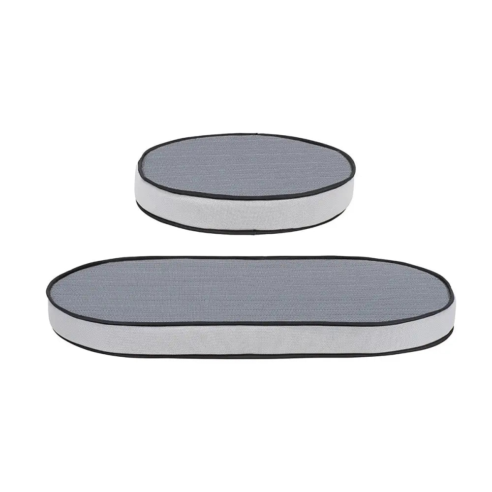 Gray and white pet beds from Cocoon Nest Lolli 4-in-1 Mattress Set for cozy baby comfort