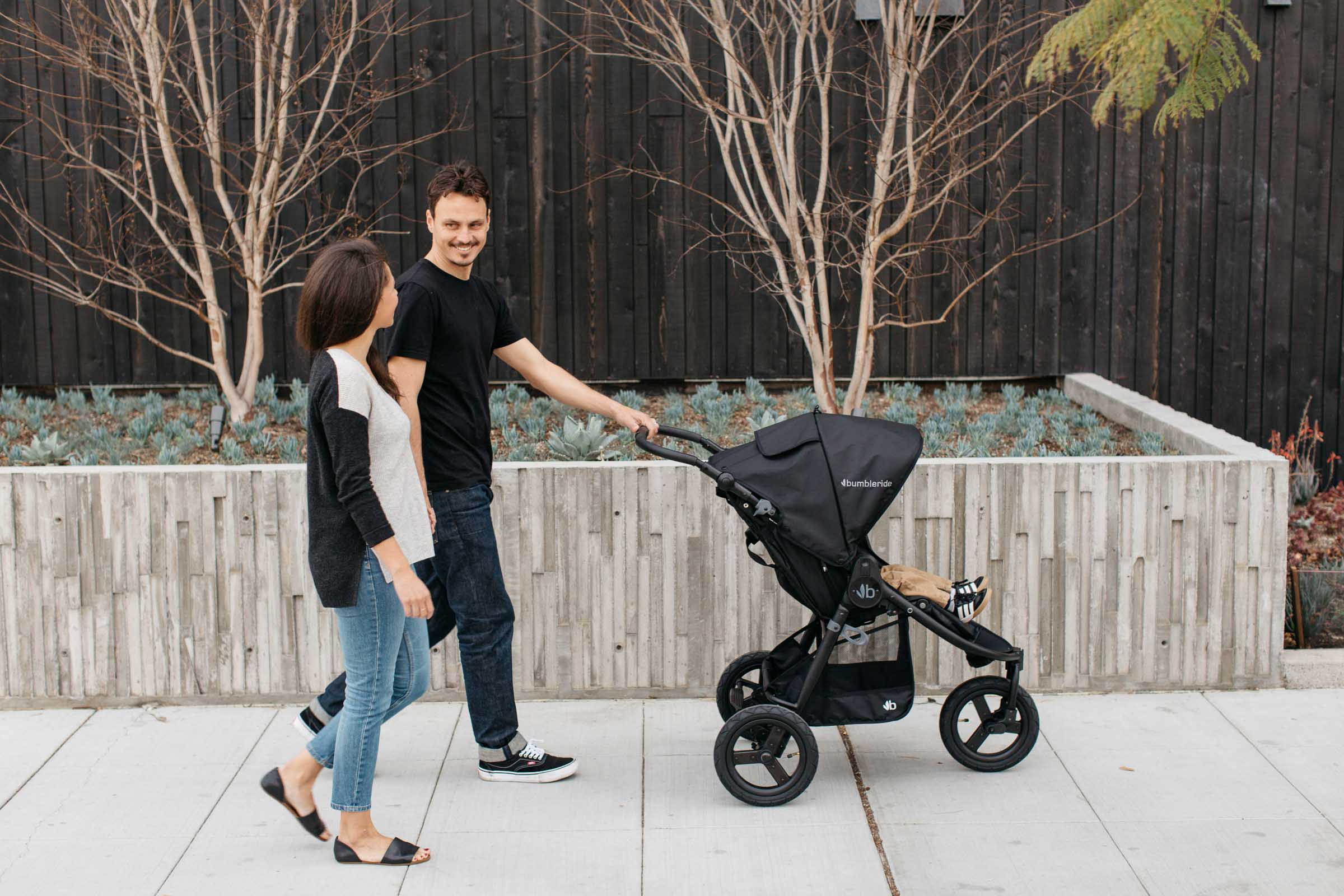 Black stroller with canopy for Bumbleride Indie Stroller, perfect with Toshi Baby Romper