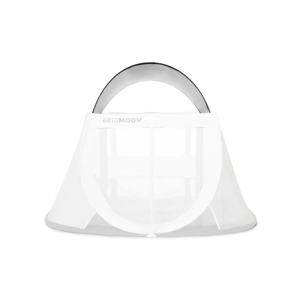 White portable baby travel bed with Aeromoov Sunshade UV50+ for on-the-go comfort