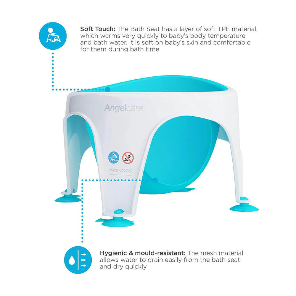 Angelcare Baby Bath Seat with suction cups, perfect bath support for Toshi Baby