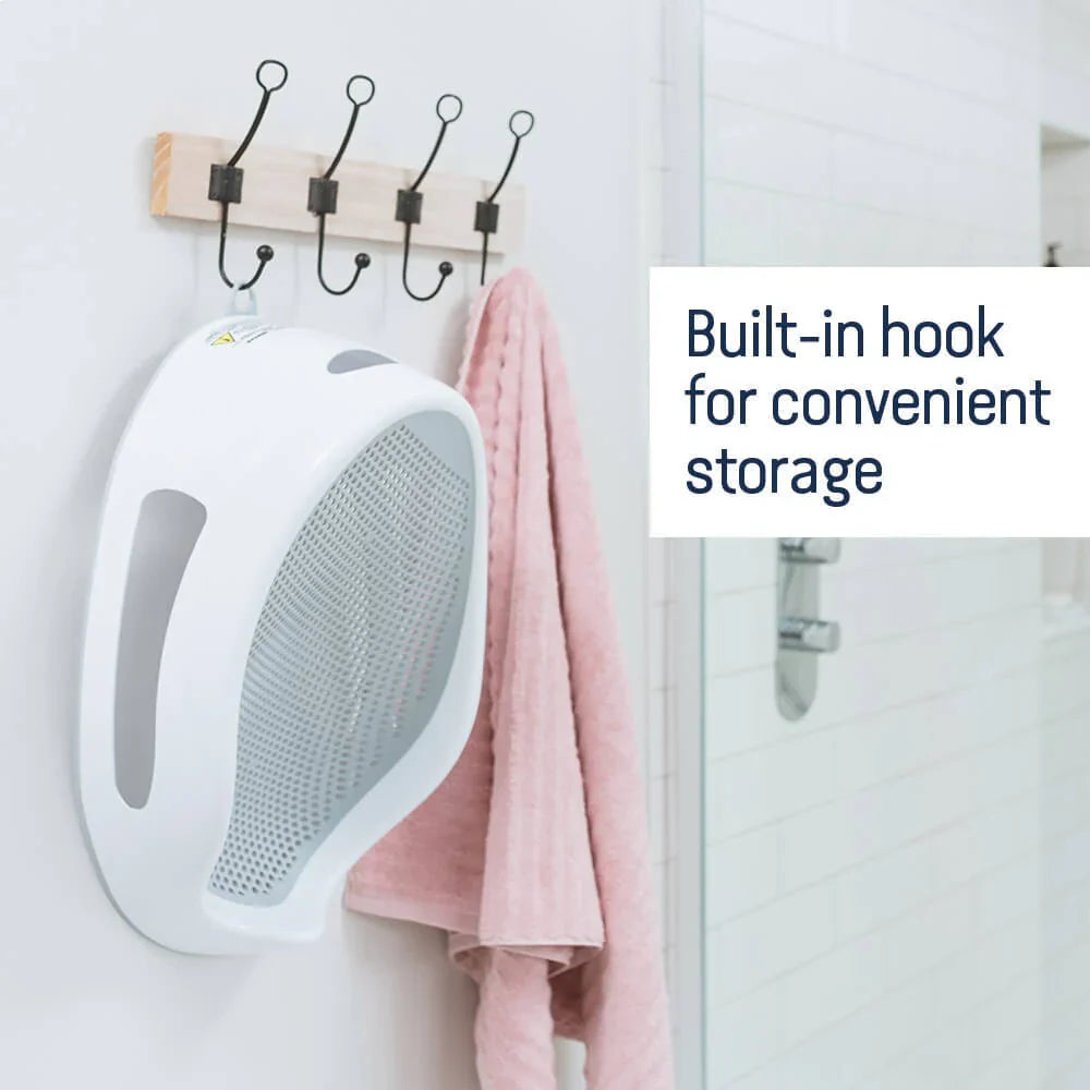 White baby bath support from Angelcare Bath Support for Toshi Baby Romper and baby strollers