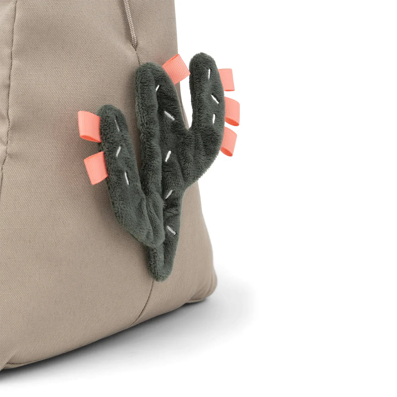 Beige cushion with plush cactus from the award-winning Done by Deer Activity Gym SAND