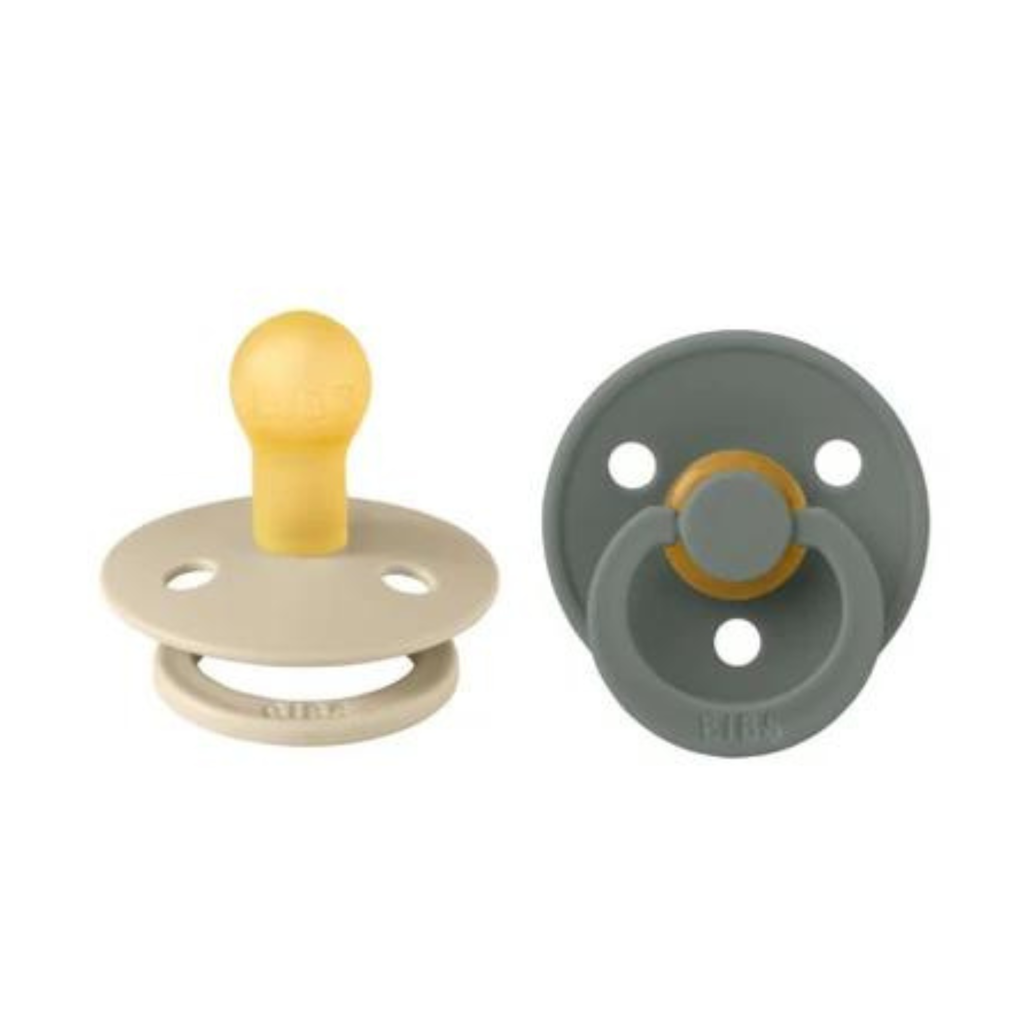Two BIBS Pacifier Colour Vanilla/Pine with natural rubber latex for babies