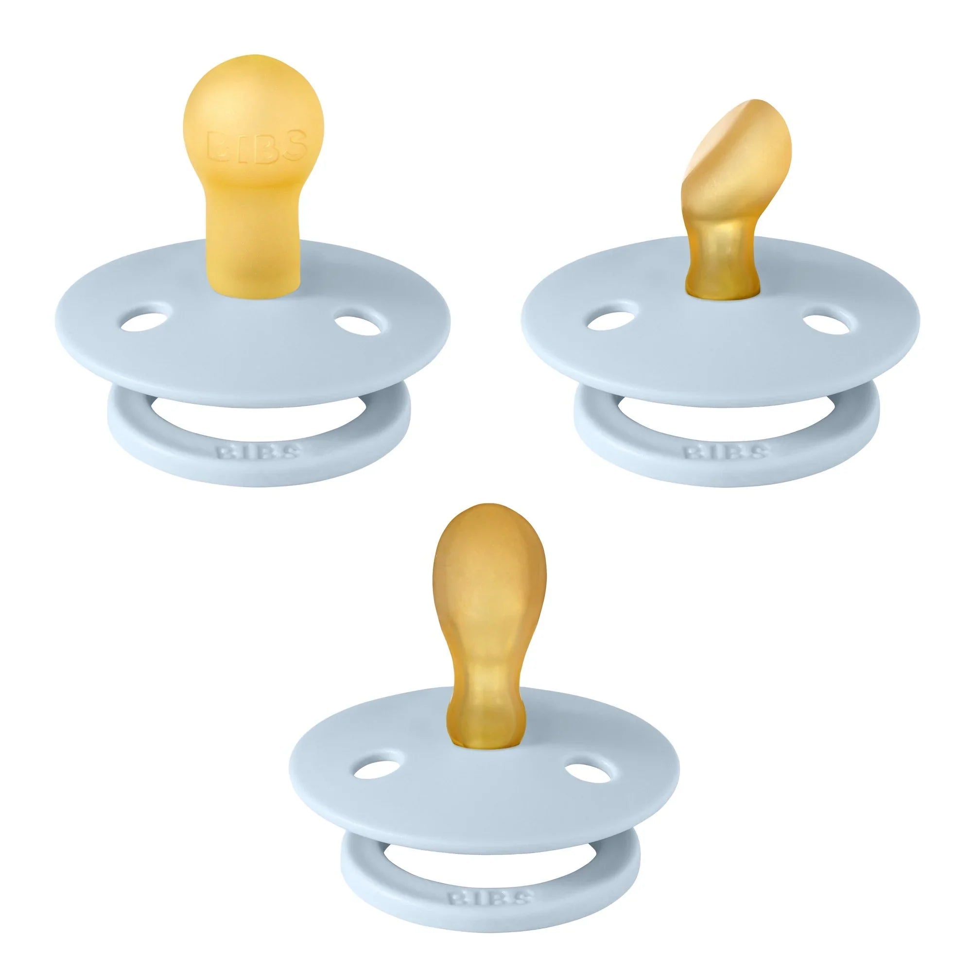 Three BIBS Pacifier Try-It Colour pacifiers for baby strollers and kids’ comfort