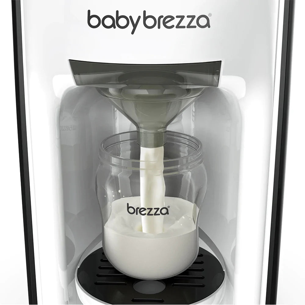 Baby Brezza Formula Pro Advanced dispenser making milk for Toshi Baby