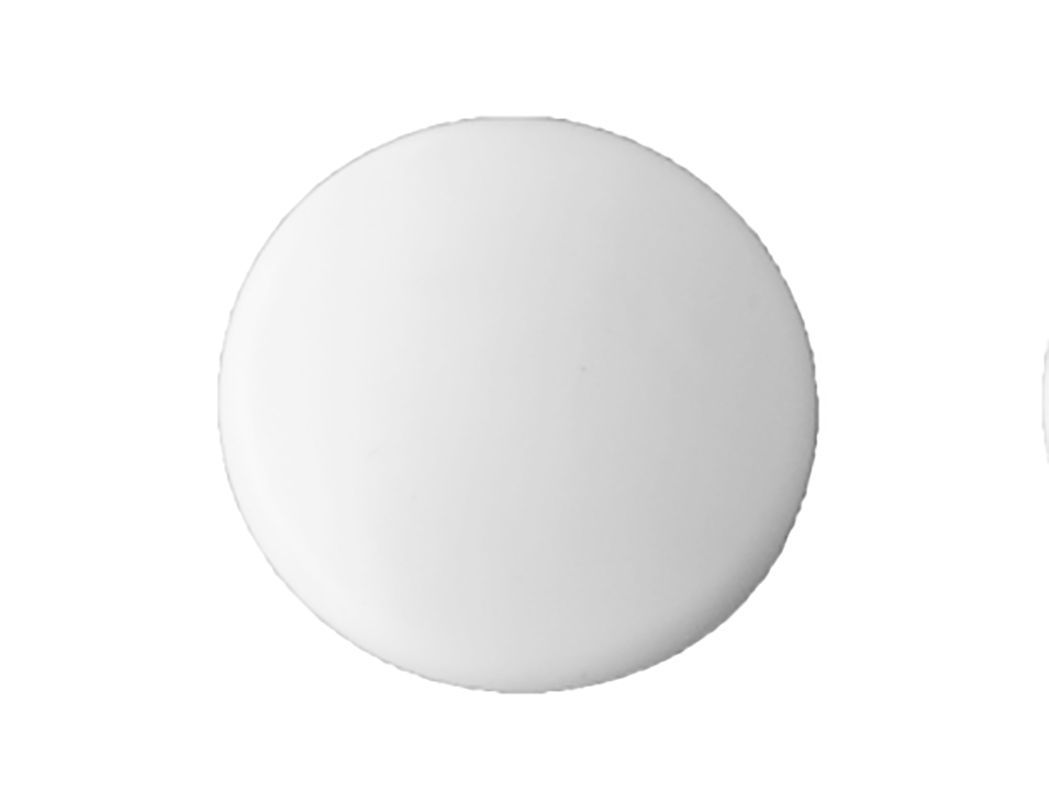 White circular object from BabyDan Corner Bumper x 4pc showcasing corner bumper features