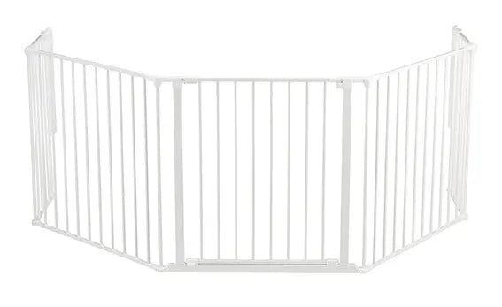 White metal safety gate from BabyDan Flex Configure for baby safety by Toshi Baby