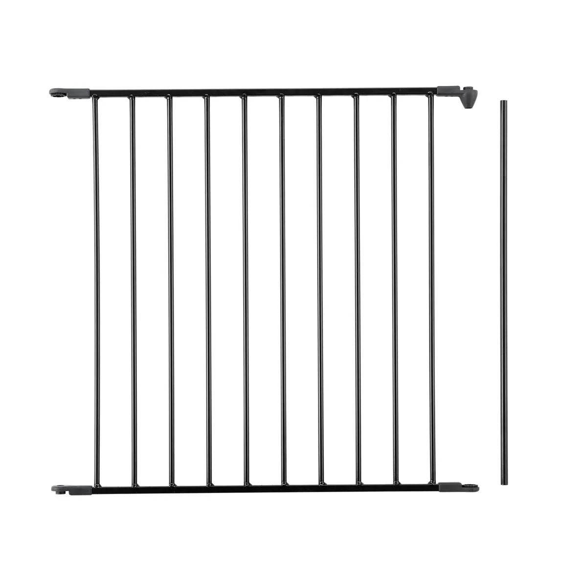 Black metal safety gate from BabyDan Flex Configure for Toshi Baby and baby strollers