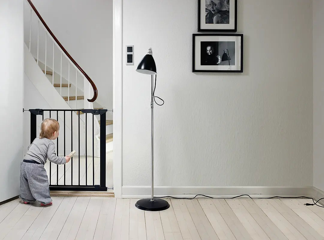 Black metal baby gate from BabyDan Premier True Pressure Fit Gate Black perfect for baby strollers