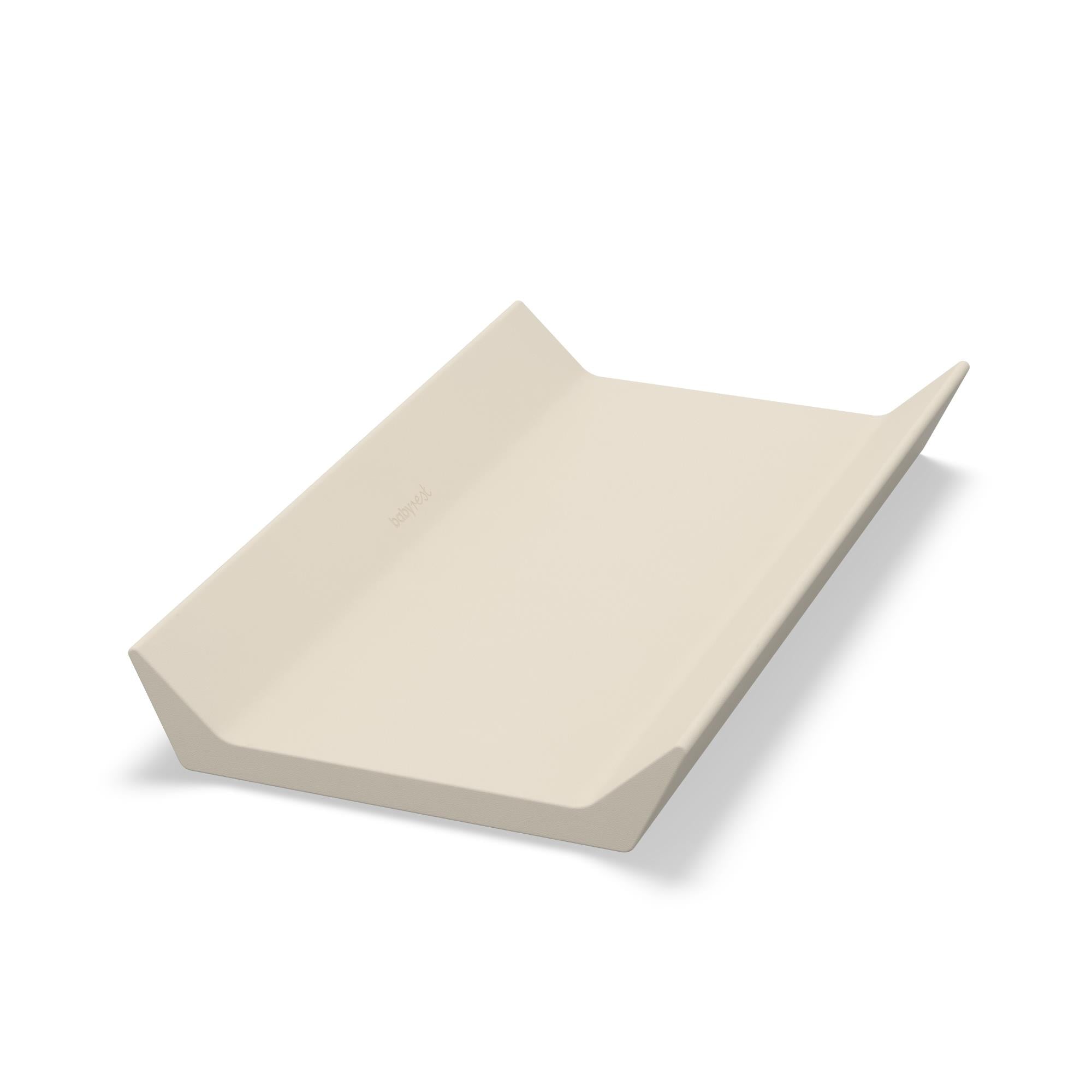 Beige disposable food tray for BabyRest Nova Change Pads and baby strollers