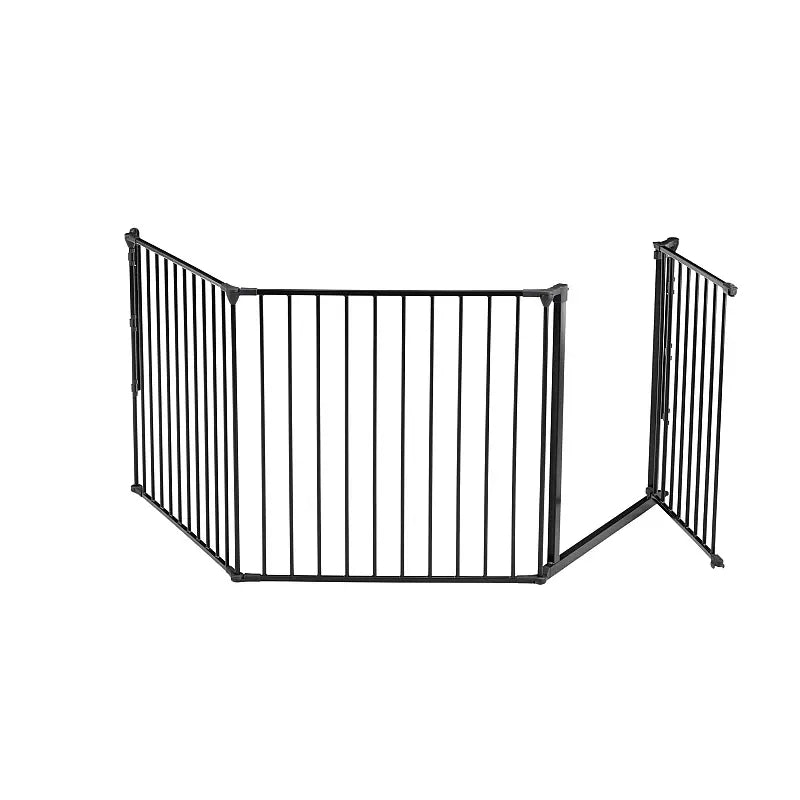 Black metal safety gate from BabyDan Flex Configure System perfect for modular baby safety and baby strollers