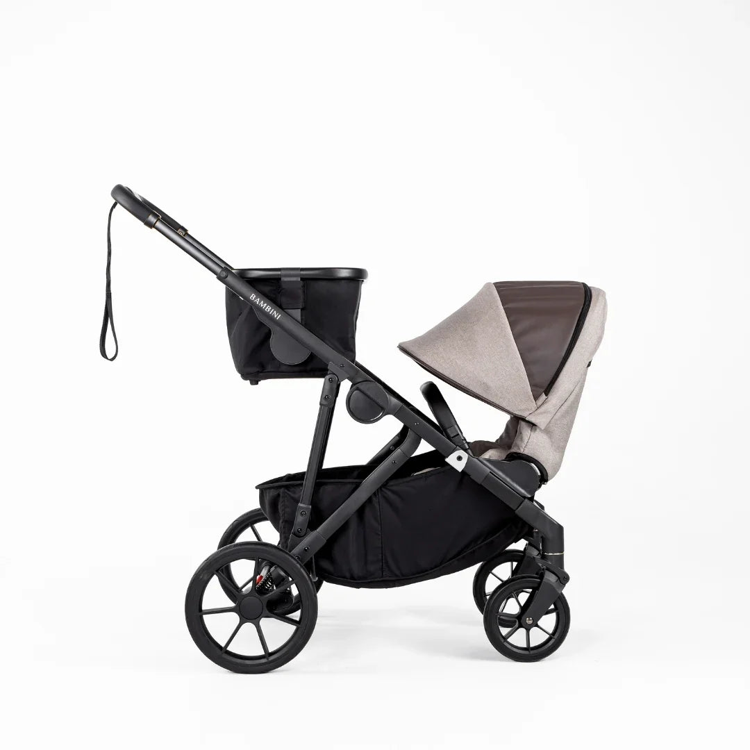 Black and gray Bambini Lisbon Sofia Black Toshi Baby stroller for toddlers and bassinets