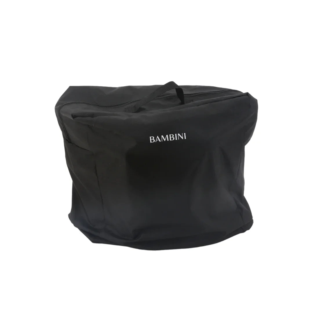 Black storage bag for baby strollers in Bambini Prams Paris Travel Stroller package