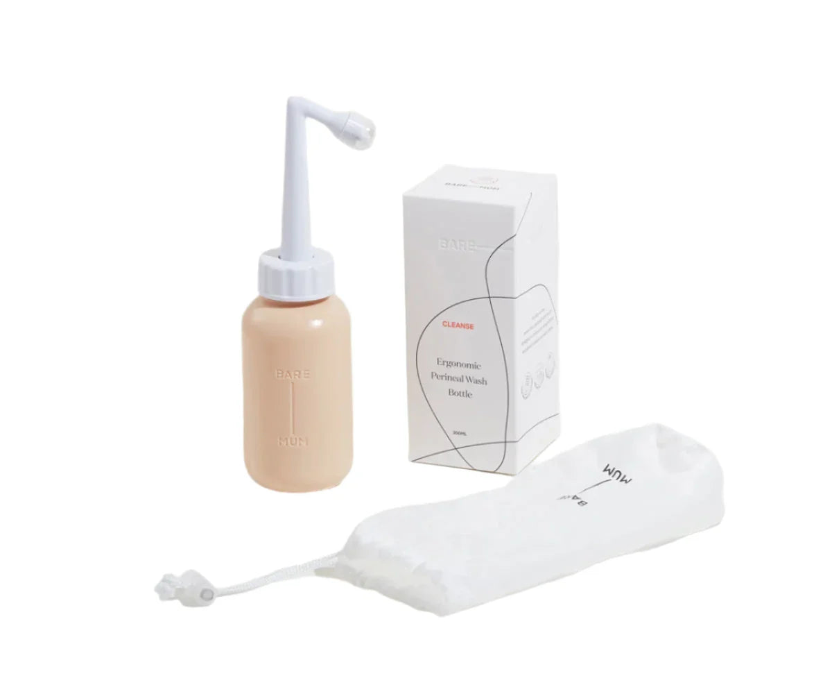 Bare Mum Perineal Wash Bottle for postpartum cleansing after using baby strollers