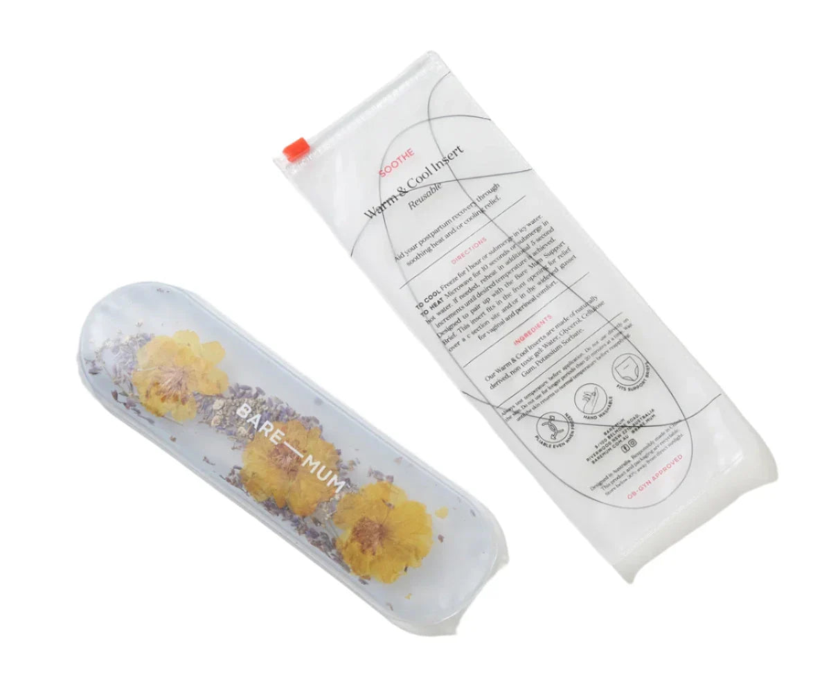 Two gel packs for Bare Mum postpartum Toshi Baby Romper reusable insert fits cooling or heating
