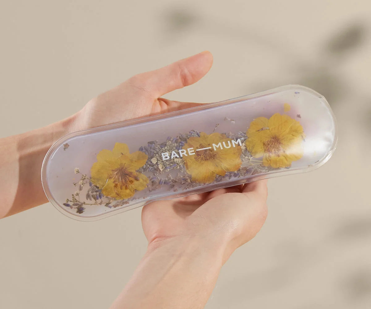 Clear case with flowers for Bare Mum Postpartum Toshi Baby Romper and baby strollers