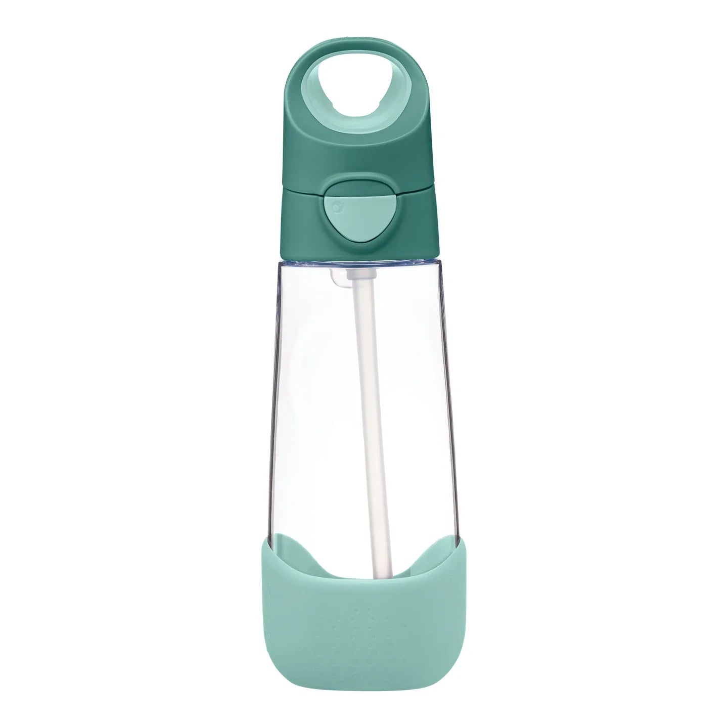 Teal clear Bbox Tritan drink bottle with straw, perfect for on-the-go hydration