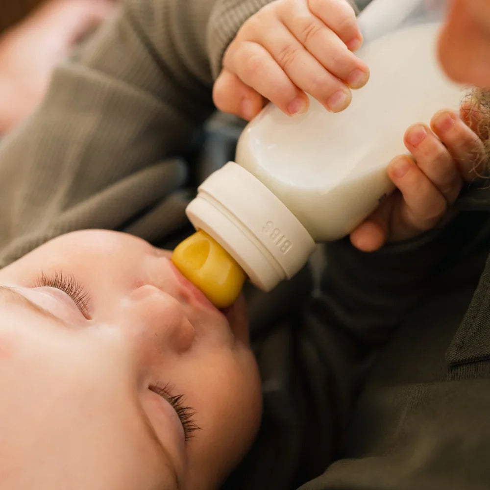 Toshi Baby bibs 110ml glass bottle set with borosilicate glass, perfect for little ones