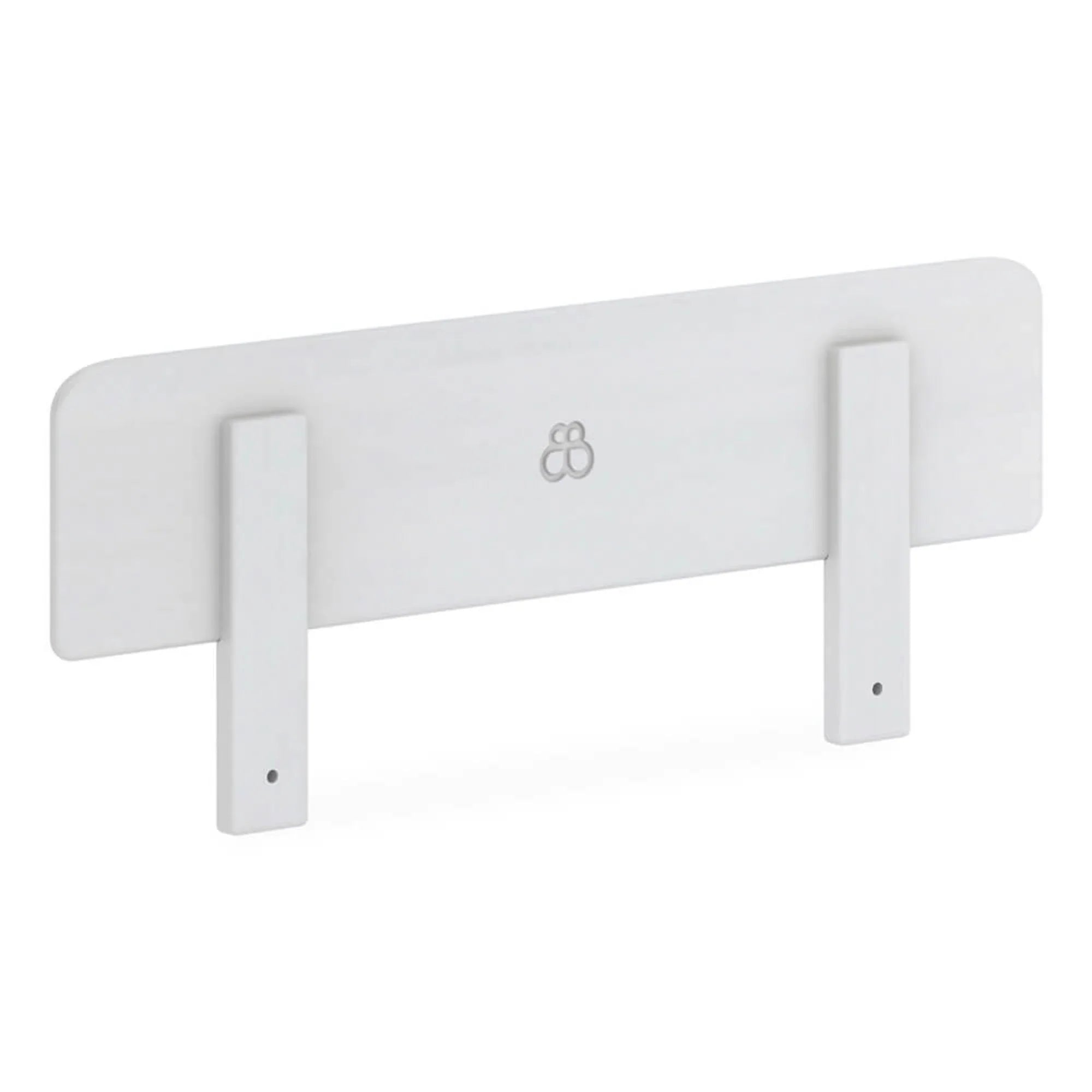 White wooden bed rail for Boori Toddler Guard Panel, ideal with Toshi Baby Romper and baby strollers
