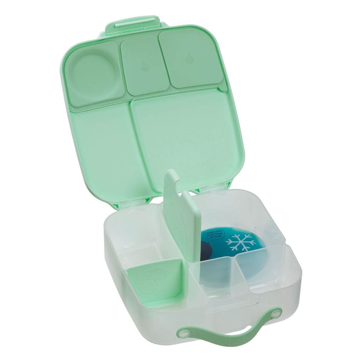 Mint green and clear BBOX Lunch Box with compartments, perfect for kids’ lunches