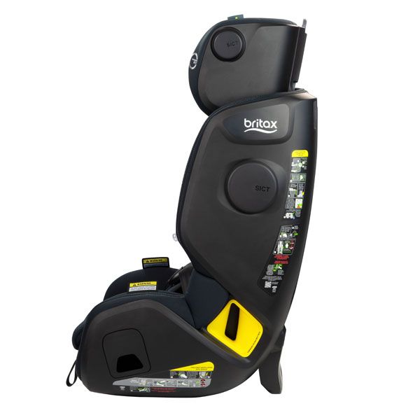 Black child car seat from Britax Safe-n-Sound B-Grow ClickTight TEX, perfect for baby strollers