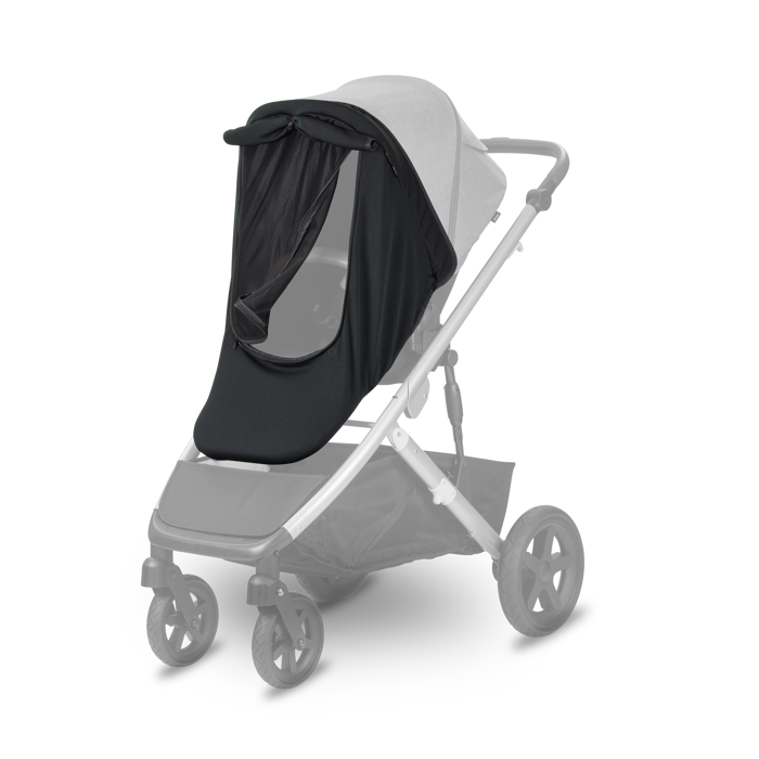 Gray and black stroller with Britax Universal Sun Cover for harsh Australian sun