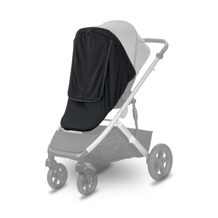 Gray and black stroller with Britax Universal Sun Cover for harsh Australian sun protection