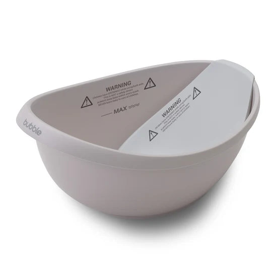 Beige Bubble Cuddle Bath with Bath Seat for Toshi Baby, perfect for baby strollers